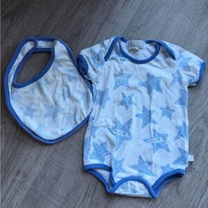 UCLA Blue Star Baby Bodysuit Onesie and Bib Set